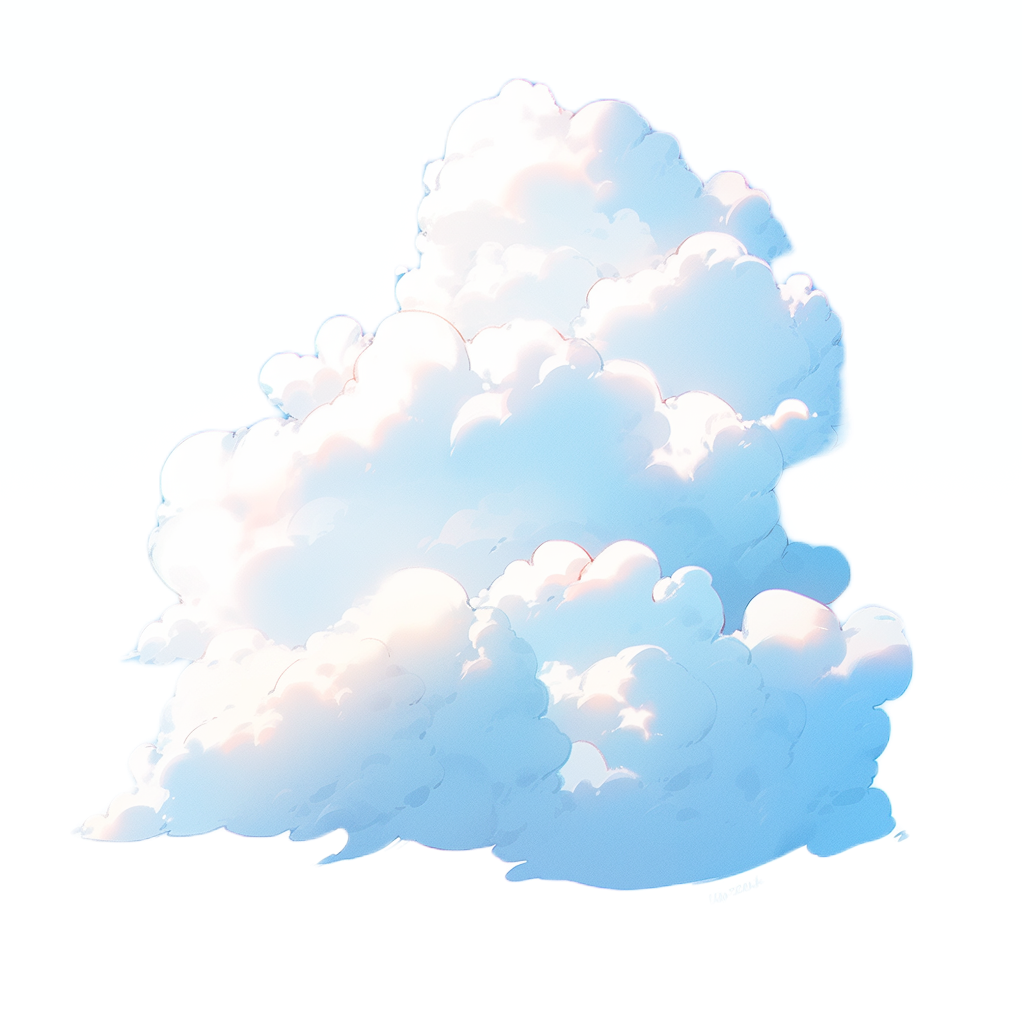 An image of cloud created with Midjourney.